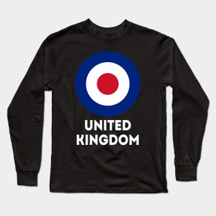 United Kingdom RAF Military Roundel, Royal Air Force Long Sleeve T-Shirt